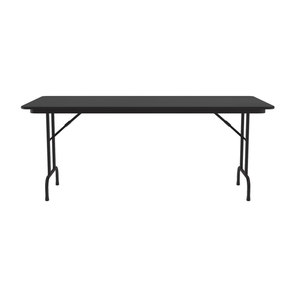 Deluxe High Pressure Top Folding Table, 36x72", RECTANGULAR, BLACK GRANITE, BLACK. Picture 2