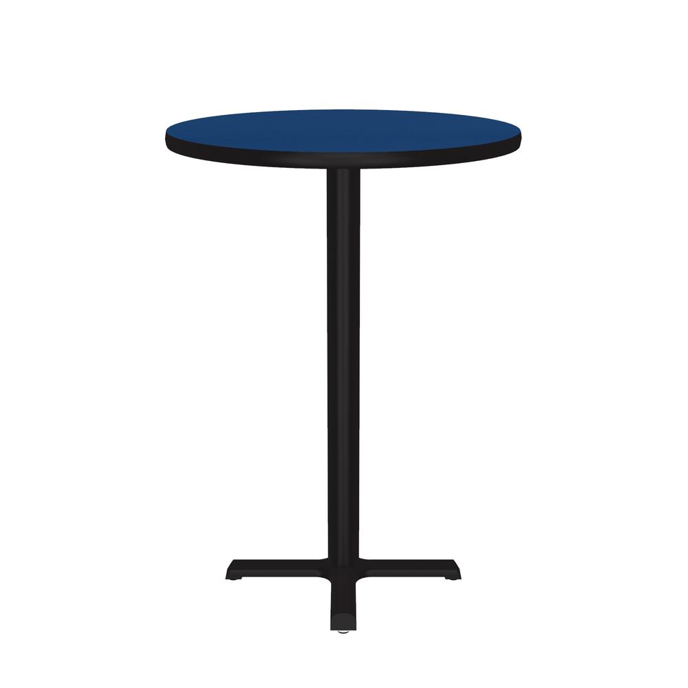 Bar Stool/Standing Height Deluxe High-Pressure Café and Breakroom Table 24x24" ROUND, BLUE BLACK. Picture 5