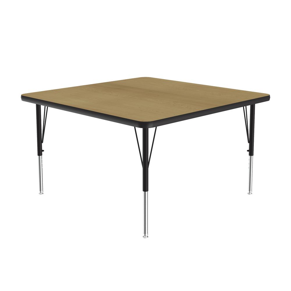 Deluxe High-Pressure Top Activity Tables, 42x42", SQUARE, FUSION MAPLE BLACK/CHROME. Picture 4