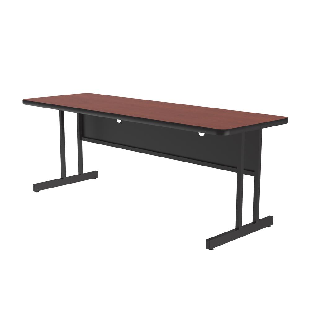 Keyboard Height Deluxe High-Pressure Top Computer/Student Desks  24x60", RECTANGULAR, CHERRY, BLACK. The main picture.