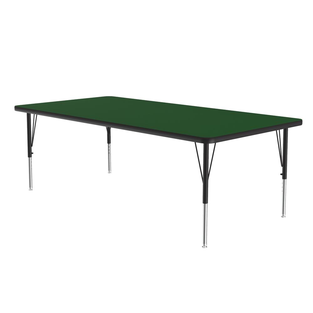 Deluxe High-Pressure Top Activity Tables 36x60", RECTANGULAR, GREEN, BLACK/CHROME. Picture 2