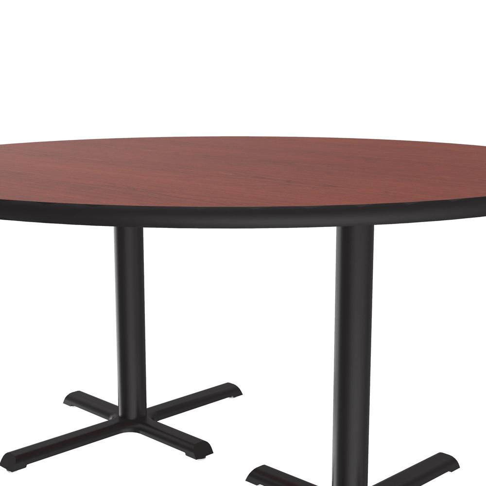 Table Height Deluxe High-Pressure Café and Breakroom Table 60x60", ROUND, CHERRY, BLACK. Picture 6