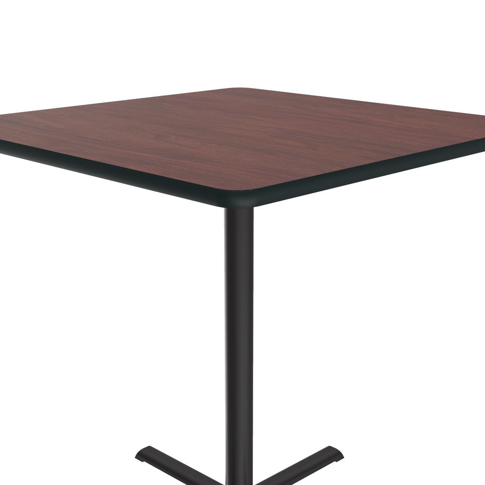 Bar Stool/Standing Height Deluxe High-Pressure Café and Breakroom Table 42x42", SQUARE, MAHOGANY, BLACK. Picture 6