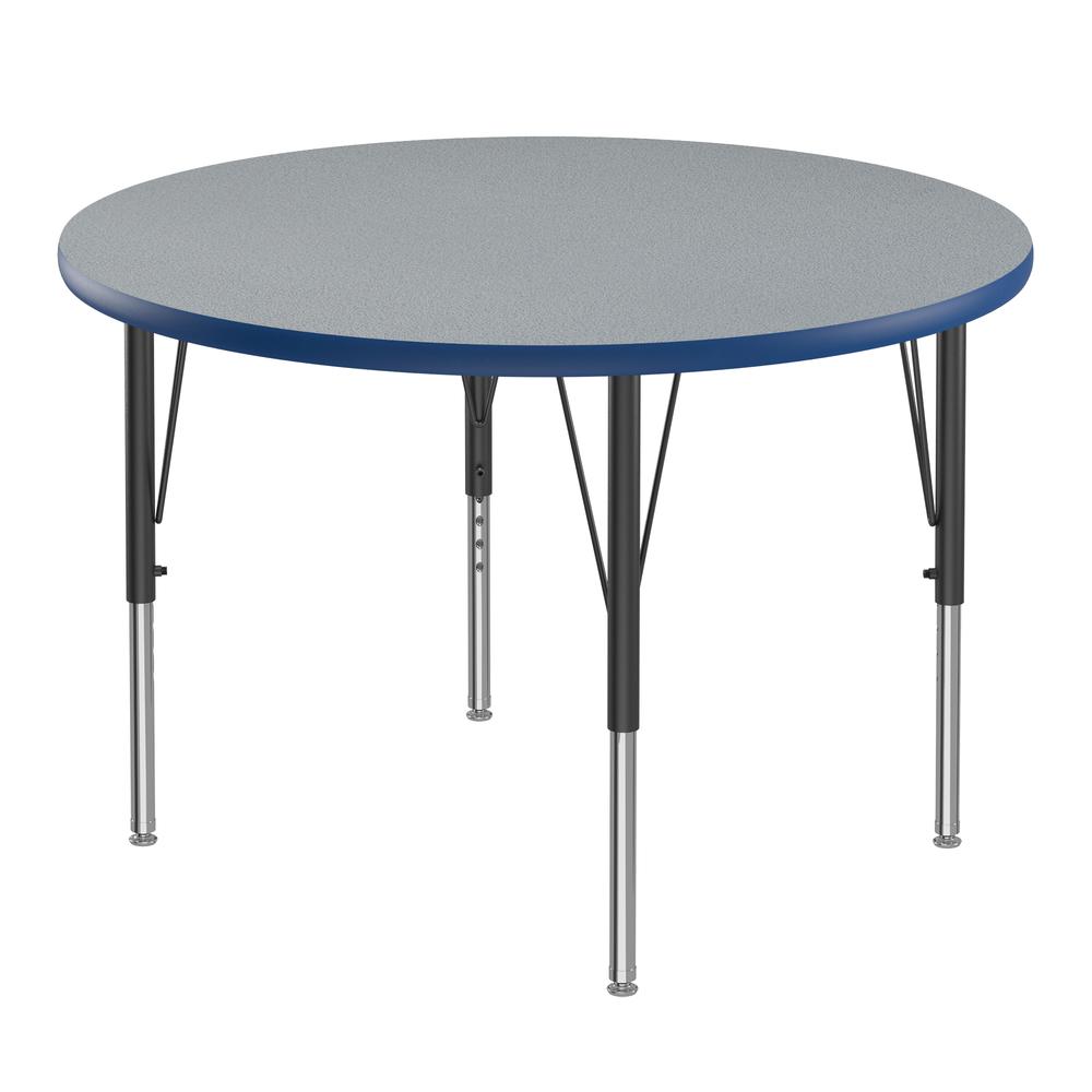 Commercial Laminate Top Activity Tables 42x42", ROUND GRAY GRANITE BLACK/CHROME. Picture 3