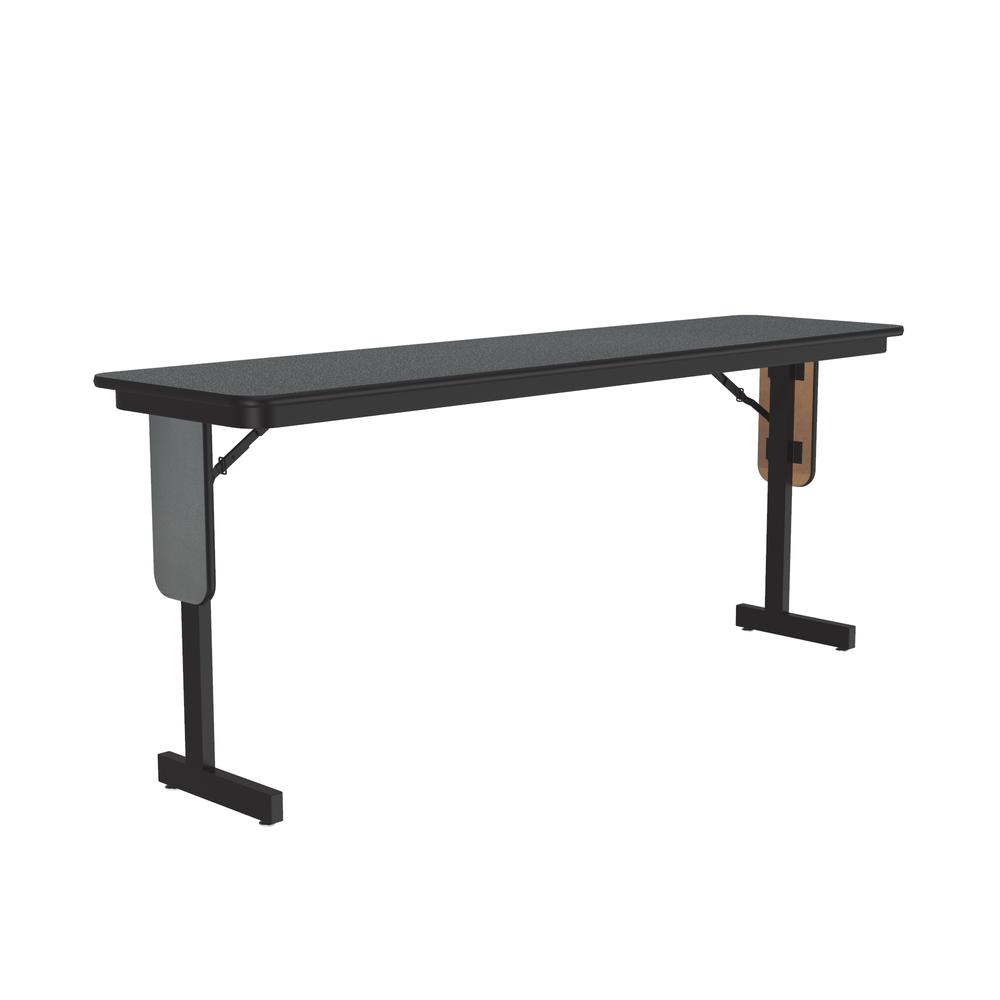 Deluxe High-Pressure Folding Seminar Table with Panel Leg 18x72" RECTANGULAR MONTANA GRANITE, BLACK. Picture 4
