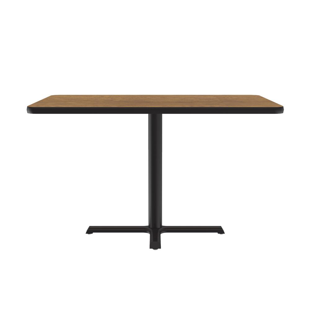 Table Height Deluxe High-Pressure Café and Breakroom Table 30x42", RECTANGULAR MEDIUM OAK BLACK. Picture 1