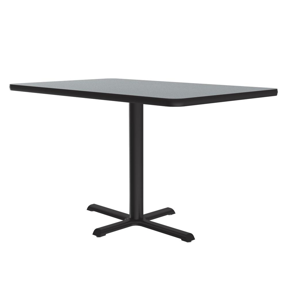 Table Height Deluxe High-Pressure Café and Breakroom Table, 30x42", RECTANGULAR, GRAY GRANITE, BLACK. Picture 1