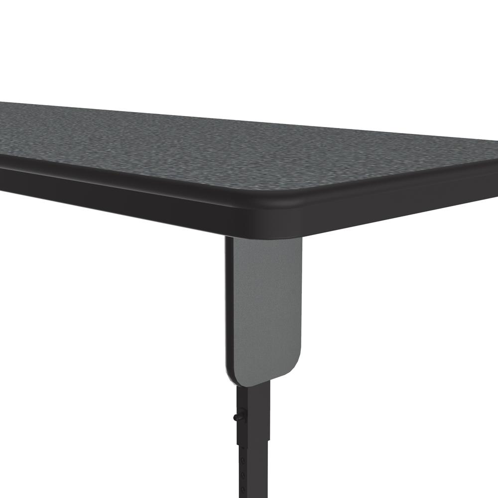 Adjustable Height Deluxe High-Pressure Folding Seminar Table with Panel Leg, 24x60", RECTANGULAR, MONTANA GRANITE BLACK. Picture 4