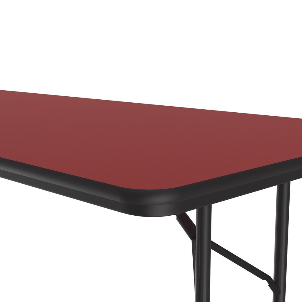 Adjustable Height High Pressure Top Folding Table 30x96" RECTANGULAR RED, BLACK. Picture 4