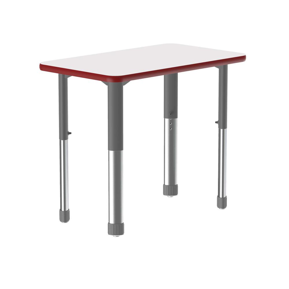 Markerboard-Dry Erase High Pressure Collaborative Desk 34x20" RECTANGULAR, FROSTY WHITE GRAY/CHROME. Picture 1