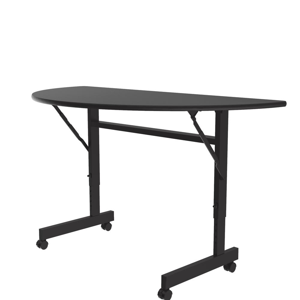 Econline Flip Top Tables 24x48", RECTANGULAR BLACK GRANITE, BLACK. Picture 1
