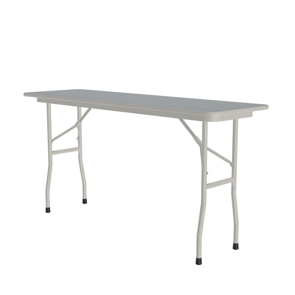 Thermal Fused Laminate Top Folding Table, 18x60", RECTANGULAR, GRAY GRANITE, GRAY. Picture 6