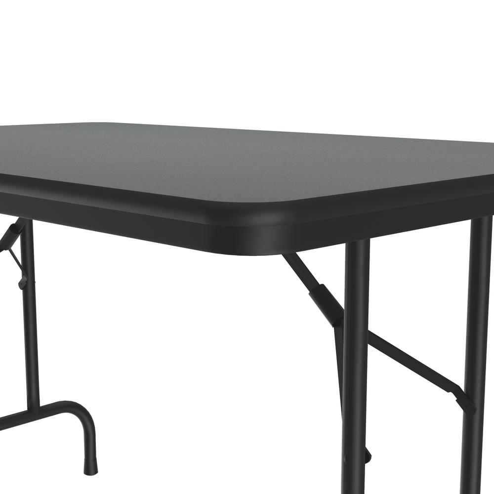 Deluxe High Pressure Top Folding Table, 30x48" RECTANGULAR, MOTNTANA GRANITE BLACK. Picture 8