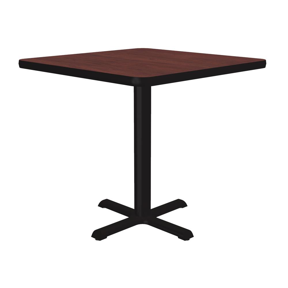 Table Height Deluxe High-Pressure Café and Breakroom Table 24x24", SQUARE, MAHOGANY BLACK. Picture 1