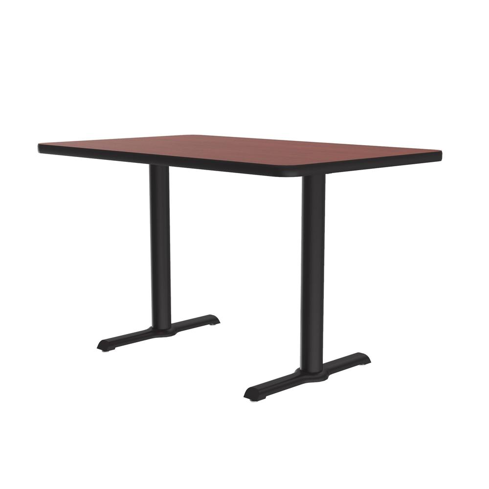Table Height Deluxe High-Pressure Café and Breakroom Table, 30x60" RECTANGULAR CHERRY, BLACK. Picture 8