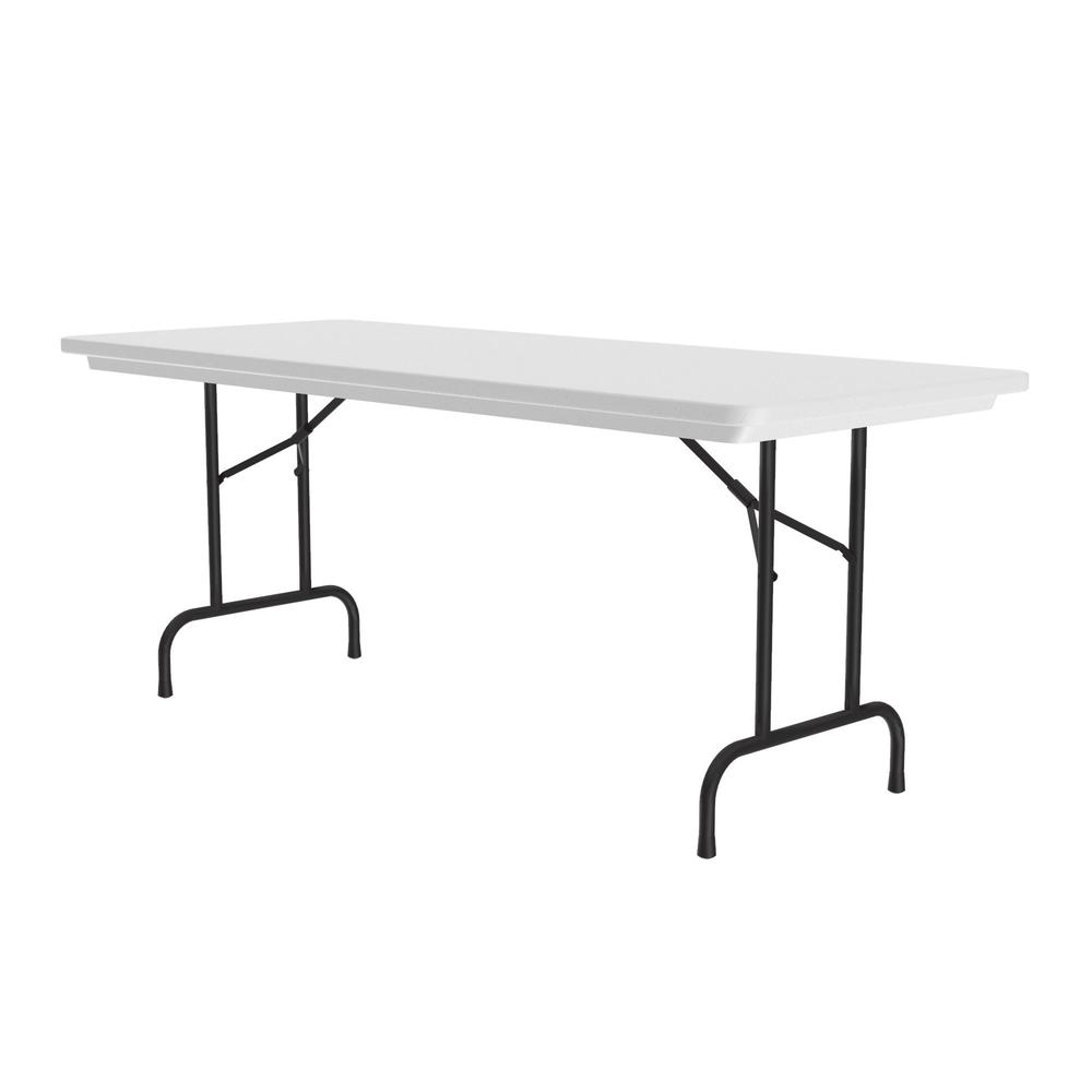 Commercial Blow-Molded Plastic Folding Table 30x72" RECTANGULAR GRAY GRANITE, BLACK. Picture 7