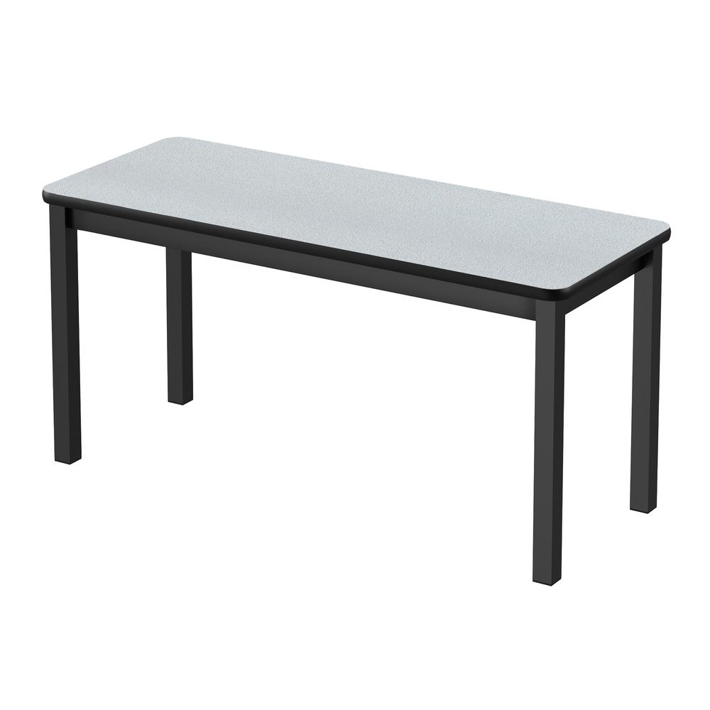 Deluxe High-Pressure Library Table 24x48" RECTANGULAR GRAY GRANITE, BLACK. Picture 1