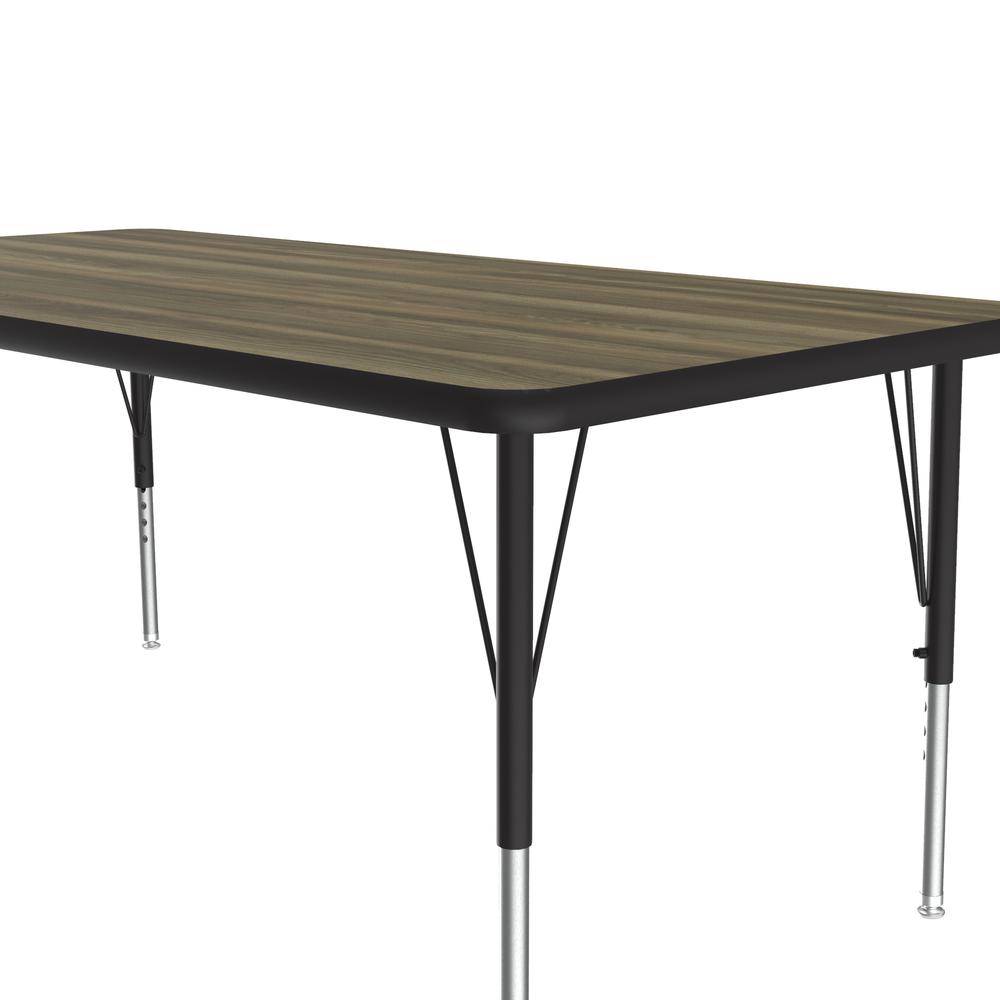 Deluxe High-Pressure Top Activity Tables, 30x60", RECTANGULAR, COLONIAL HICKORY, BLACK/CHROME. Picture 5
