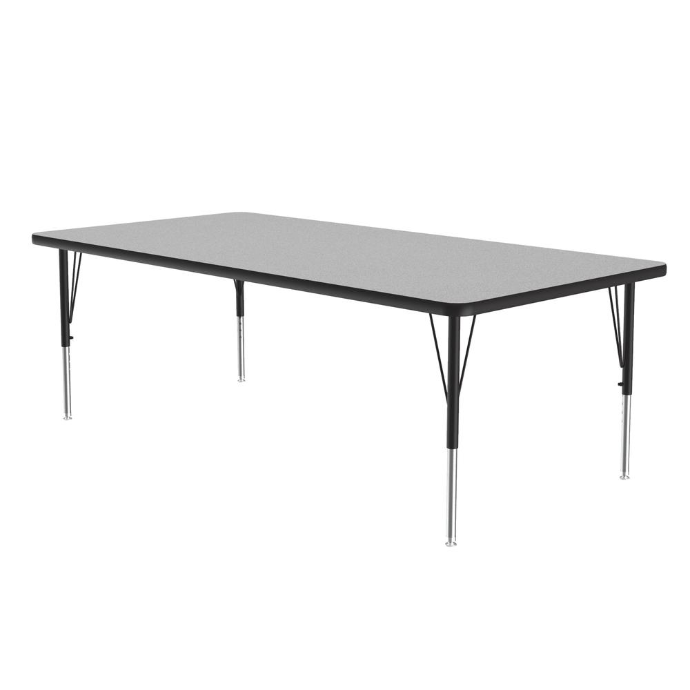 Commercial Laminate Top Activity Tables, 36x72", RECTANGULAR, GRAY GRANITE BLACK/CHROME. Picture 4