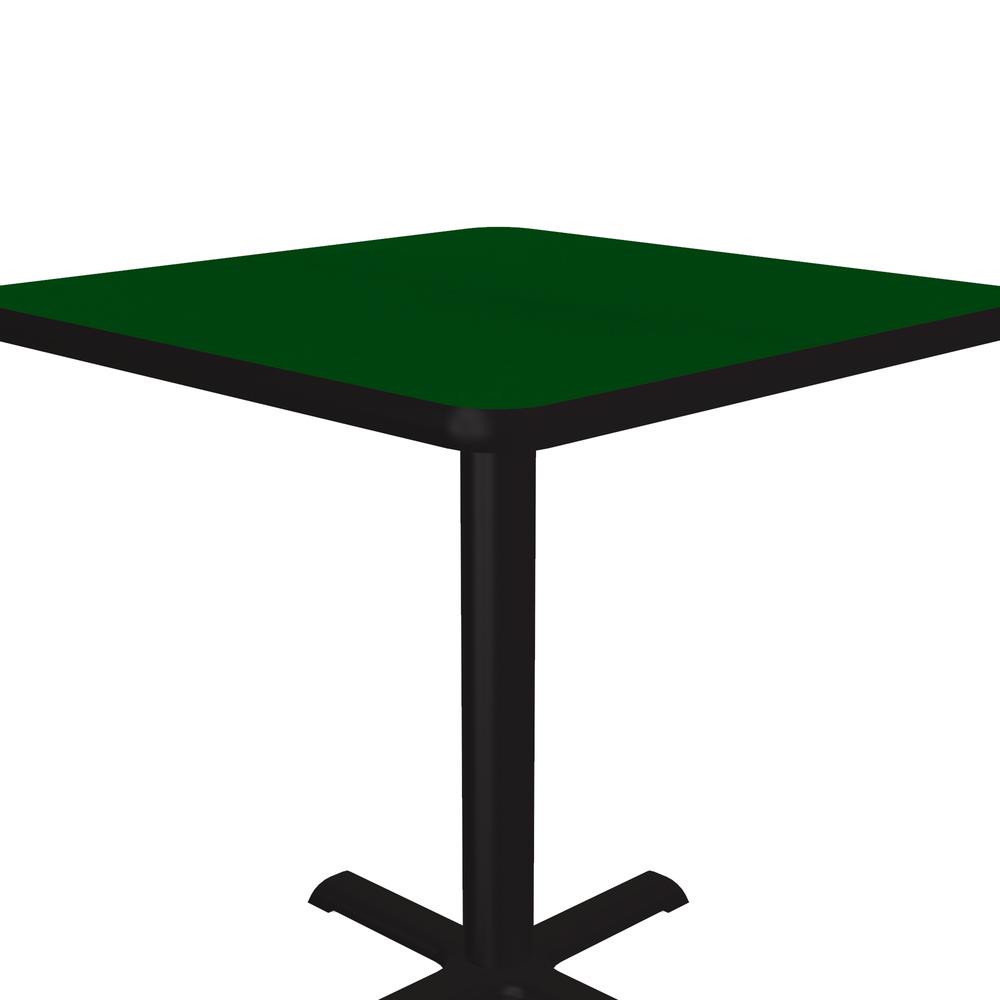 Table Height Deluxe High-Pressure Café and Breakroom Table 24x24" SQUARE GREEN, BLACK. Picture 6