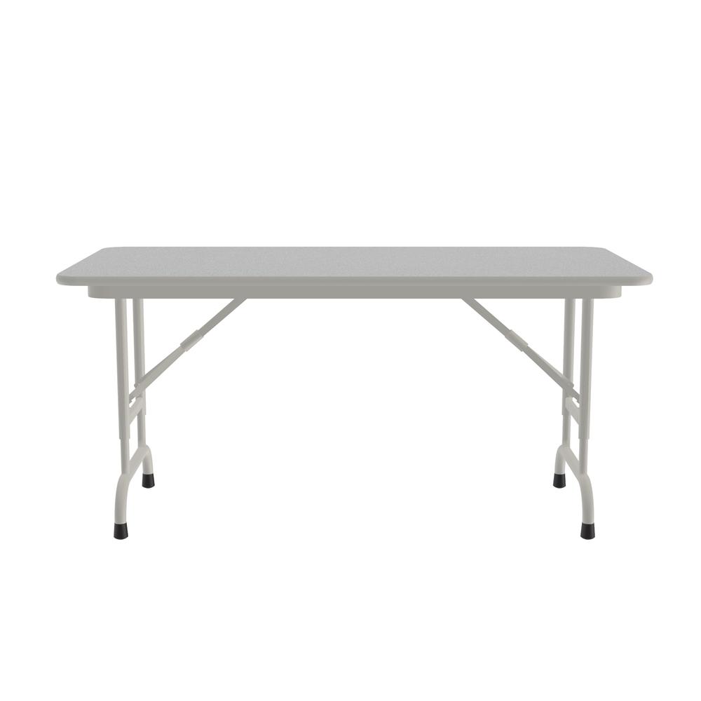 Adjustable Height Econoline Melamine Top Folding Table 24x48", RECTANGULAR, GRAY GRANITE GRAY. Picture 1