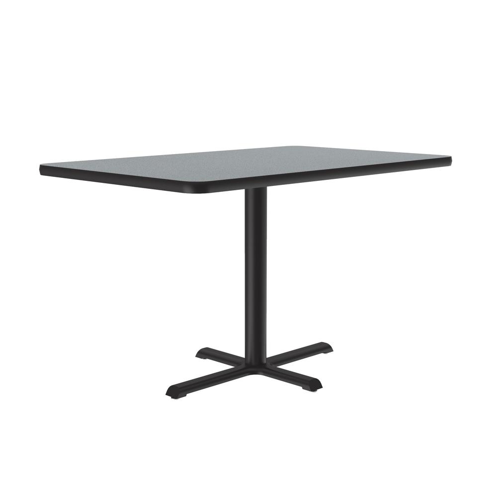 Table Height Thermal Fused Laminate Café and Breakroom Table 30x48" RECTANGULAR GRAY GRANITE, BLACK. Picture 8