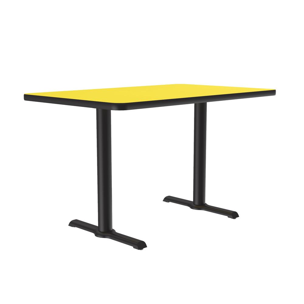 Table Height Deluxe High-Pressure Café and Breakroom Table 30x60", RECTANGULAR YELLOW BLACK. Picture 4