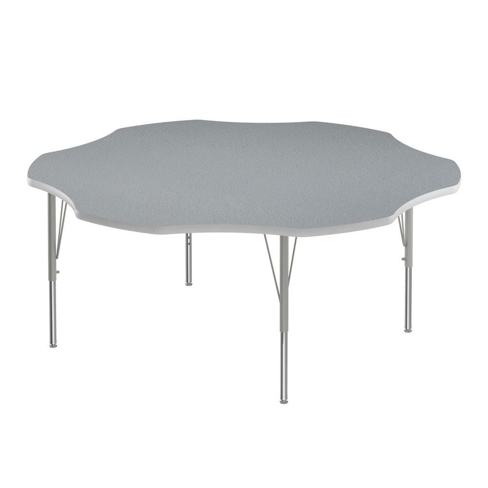 Deluxe High-Pressure Top Activity Tables, 60x60" FLOWER GRAY GRANITE, SILVER MIST. Picture 1