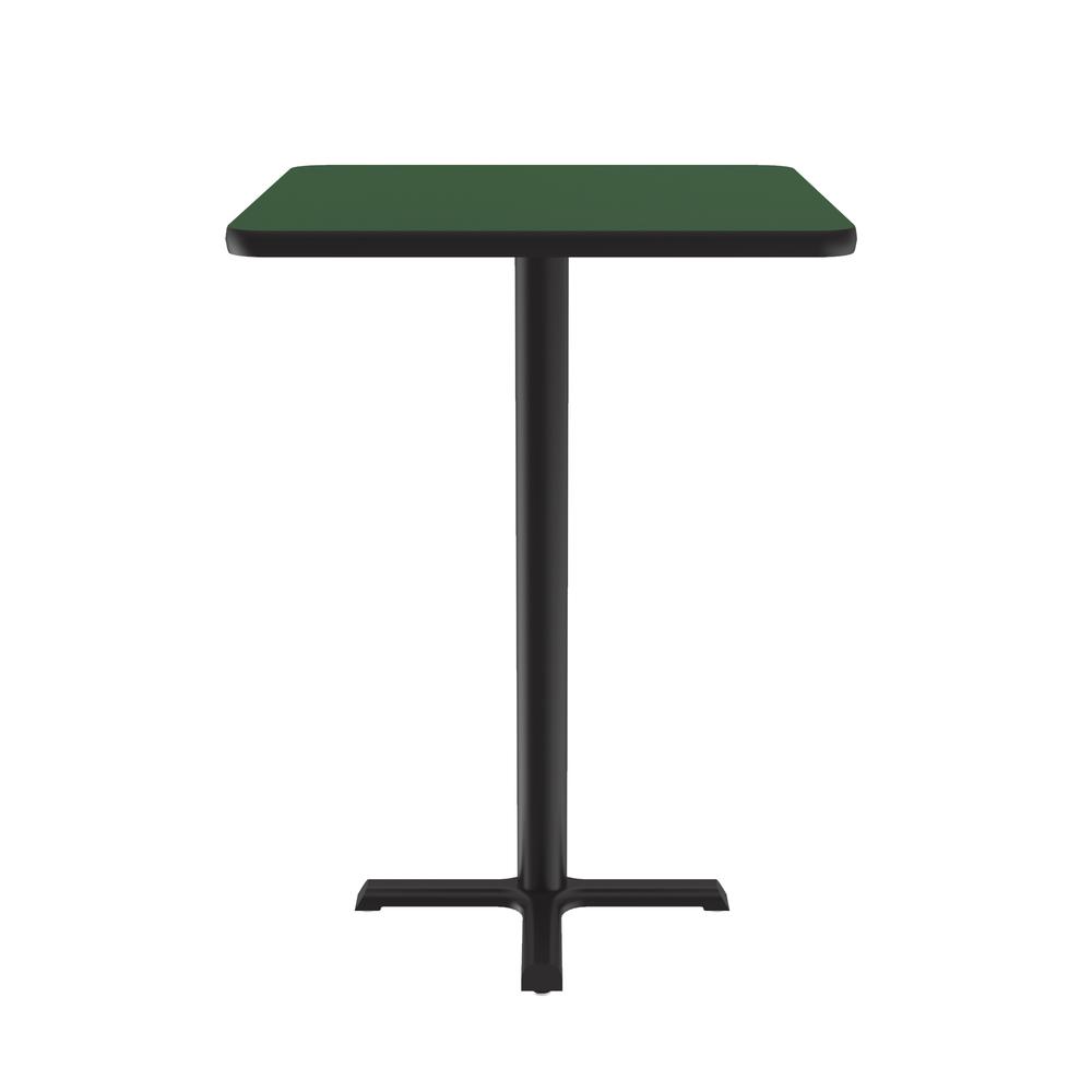Bar Stool/Standing Height Deluxe High-Pressure Café and Breakroom Table 24x24" SQUARE GREEN, BLACK. Picture 2
