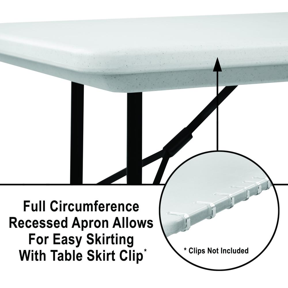 36" Counter Height Commerical Grade Blow-Molded Plastic Folding Table 30x72", RECTANGULAR GRAY GRANITE BLACK. Picture 9