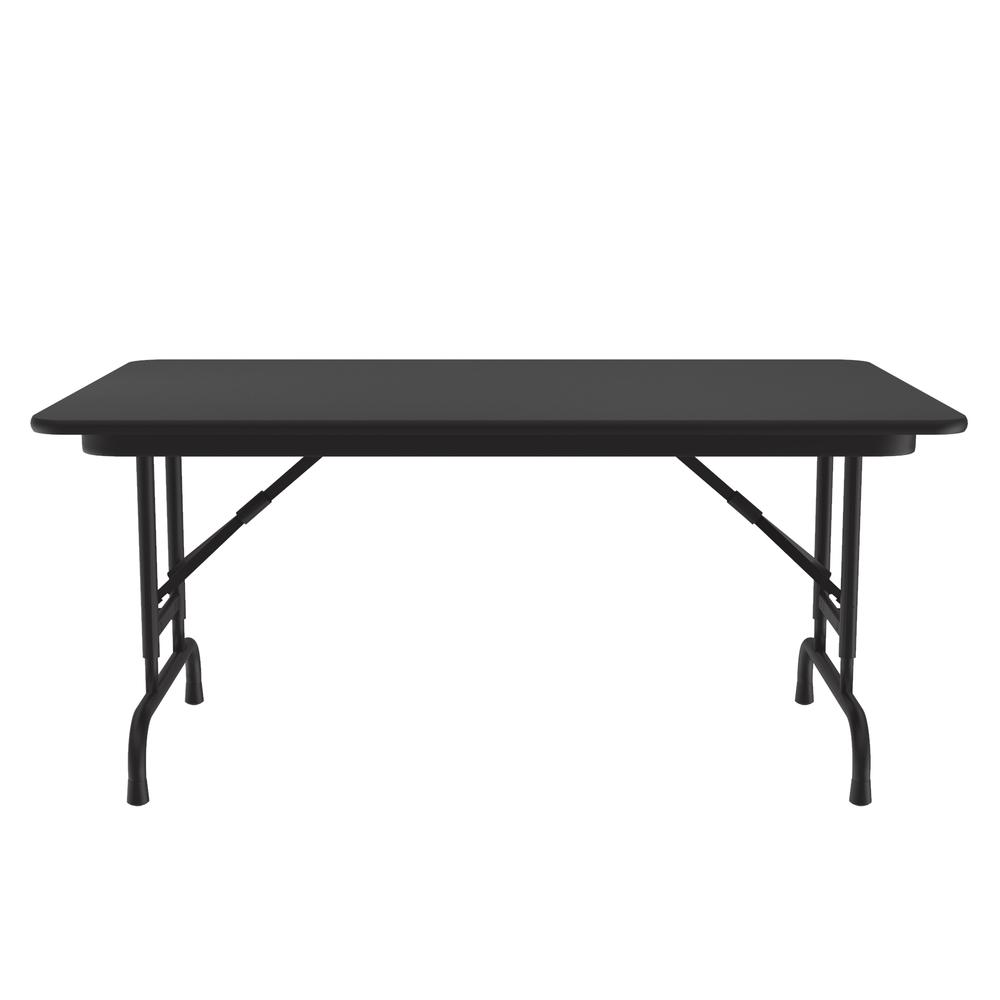 Adjustable Height High Pressure Top Folding Table 30x48" RECTANGULAR, BLACK GRANITE BLACK. Picture 2