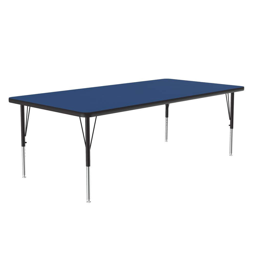 Deluxe High-Pressure Top Activity Tables, 30x72", RECTANGULAR BLUE BLACK/CHROME. Picture 1