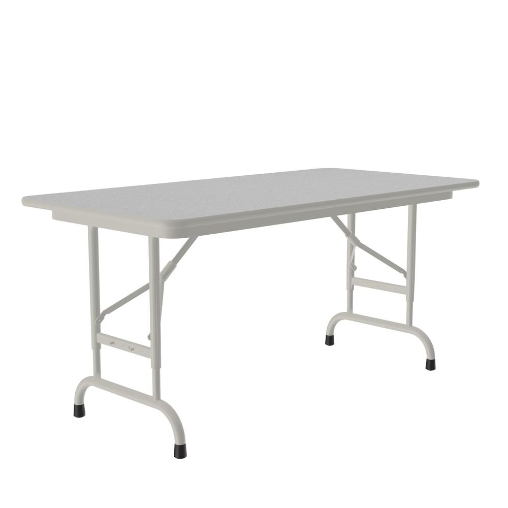 Adjustable Height Econoline Melamine Top Folding Table 24x48", RECTANGULAR, GRAY GRANITE GRAY. Picture 5