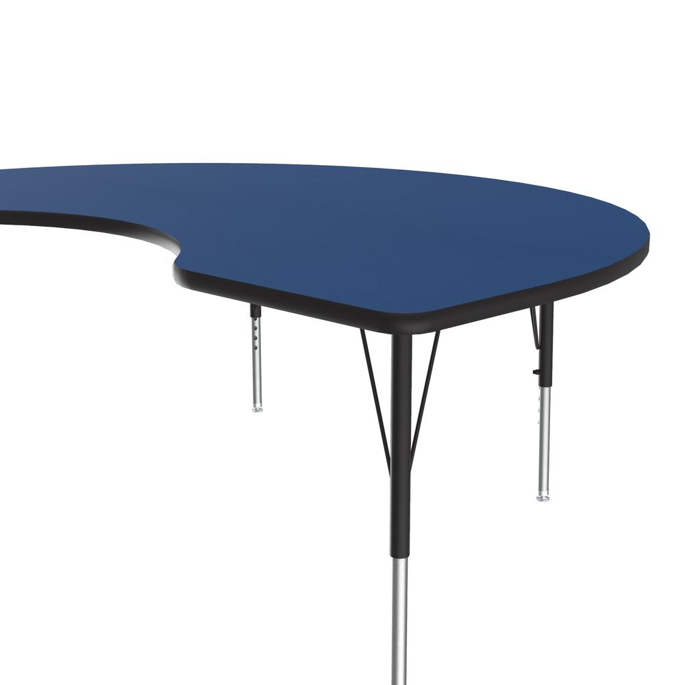 Deluxe High-Pressure Top Activity Tables 48x72" KIDNEY BLUE, BLACK/CHROME. Picture 6