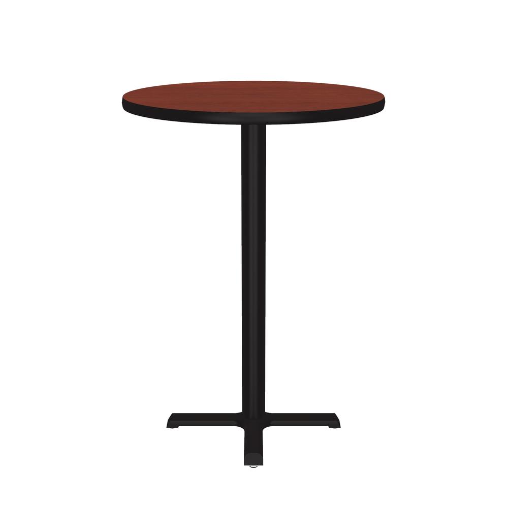 Bar Stool/Standing Height Deluxe High-Pressure Café and Breakroom Table, 24x24" ROUND CHERRY BLACK. Picture 8