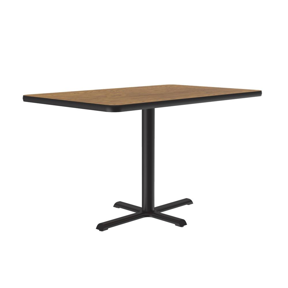 Table Height Thermal Fused Laminate Café and Breakroom Table, 30x42", RECTANGULAR, MEDIUM OAK BLACK. Picture 8