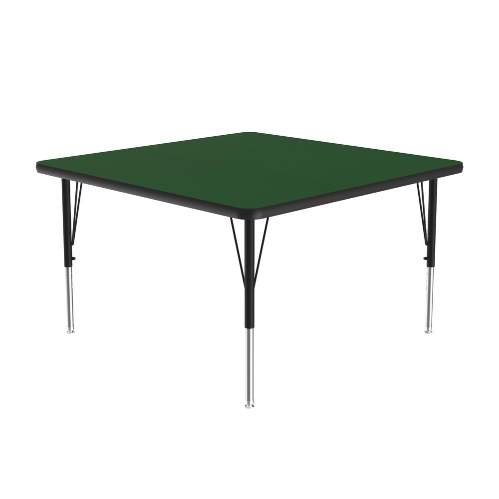Deluxe High-Pressure Top Activity Tables 36x36", SQUARE, GREEN, BLACK/CHROME. Picture 9