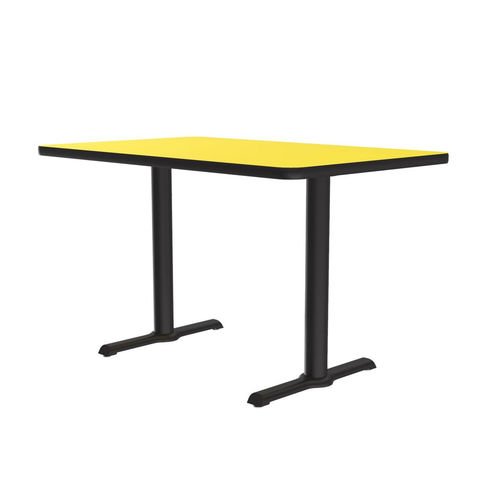 Table Height Deluxe High-Pressure Café and Breakroom Table, 30x48" RECTANGULAR YELLOW BLACK. Picture 1
