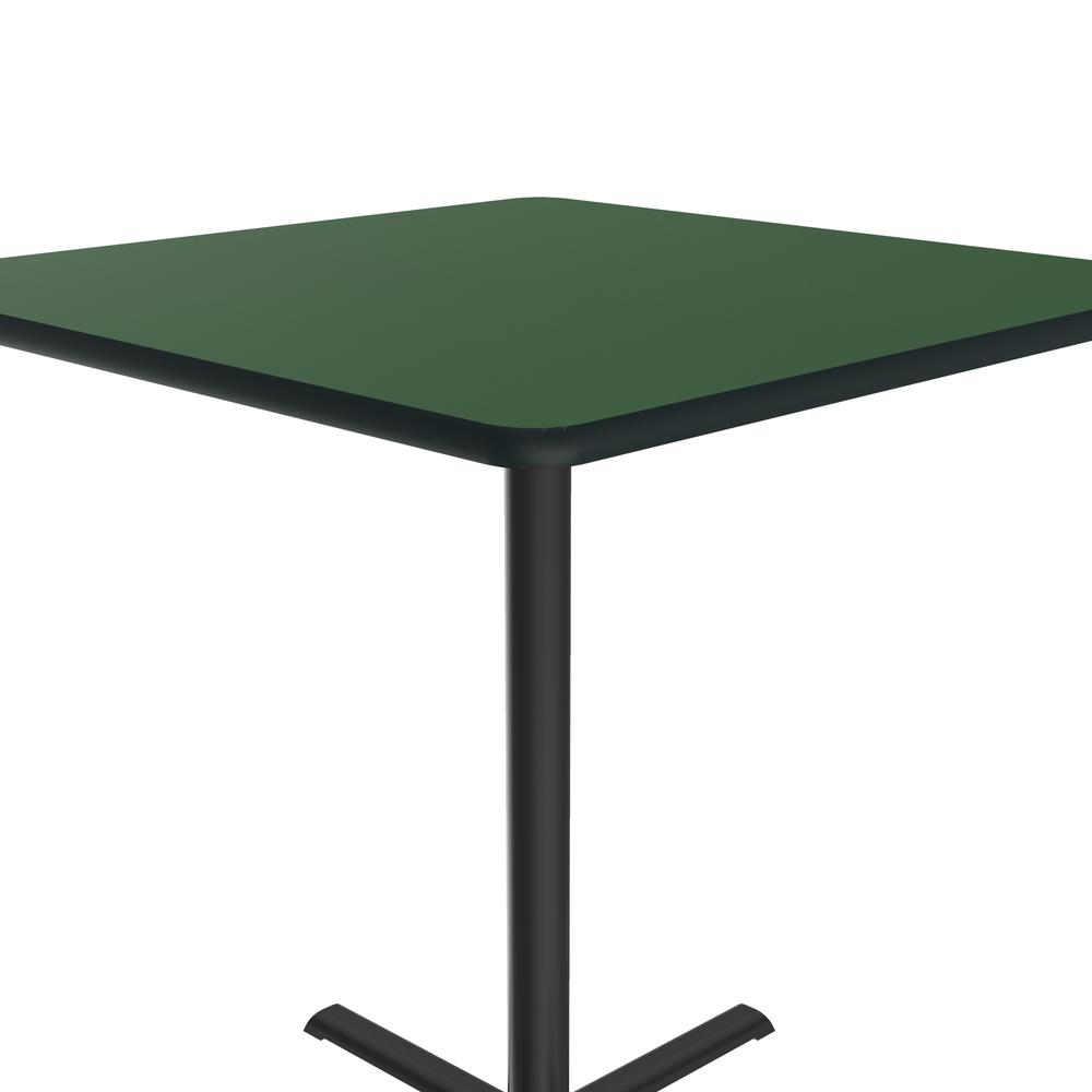 Bar Stool/Standing Height Deluxe High-Pressure Café and Breakroom Table 36x36", SQUARE, GREEN BLACK. Picture 2