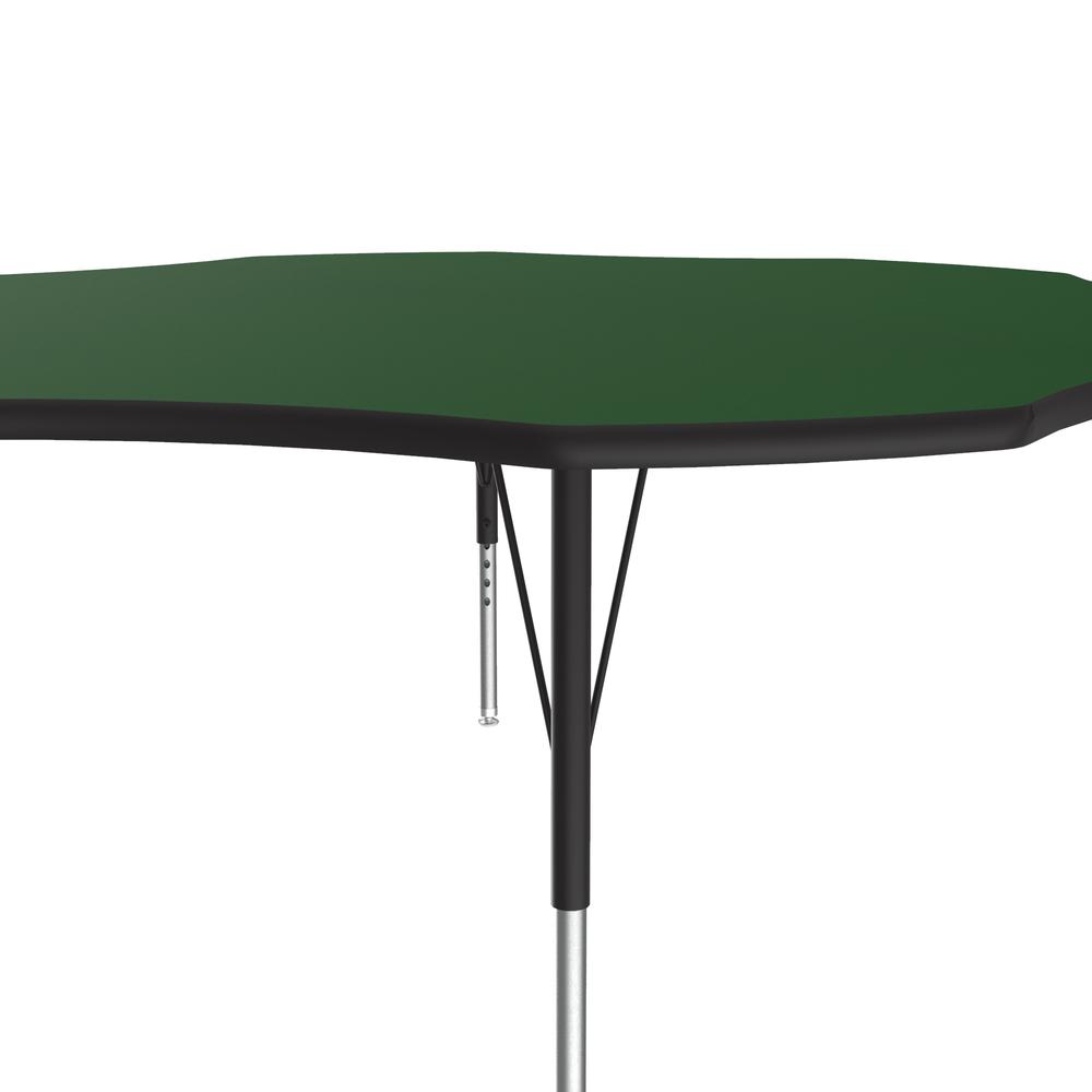 Deluxe High-Pressure Top Activity Tables, 60x60", FLOWER GREEN BLACK/CHROME. Picture 2