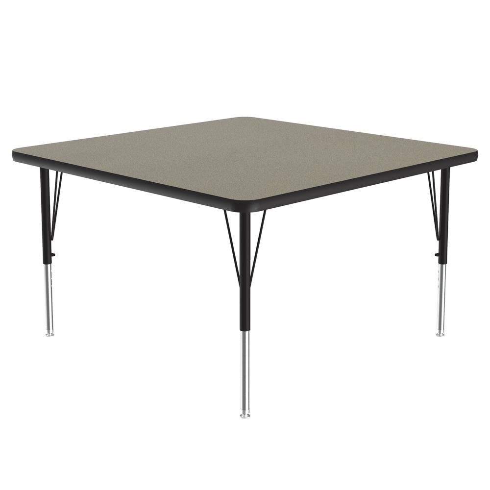Deluxe High-Pressure Top Activity Tables 48x48" SQUARE, SAVANNAH SAND, BLACK/CHROME. Picture 9