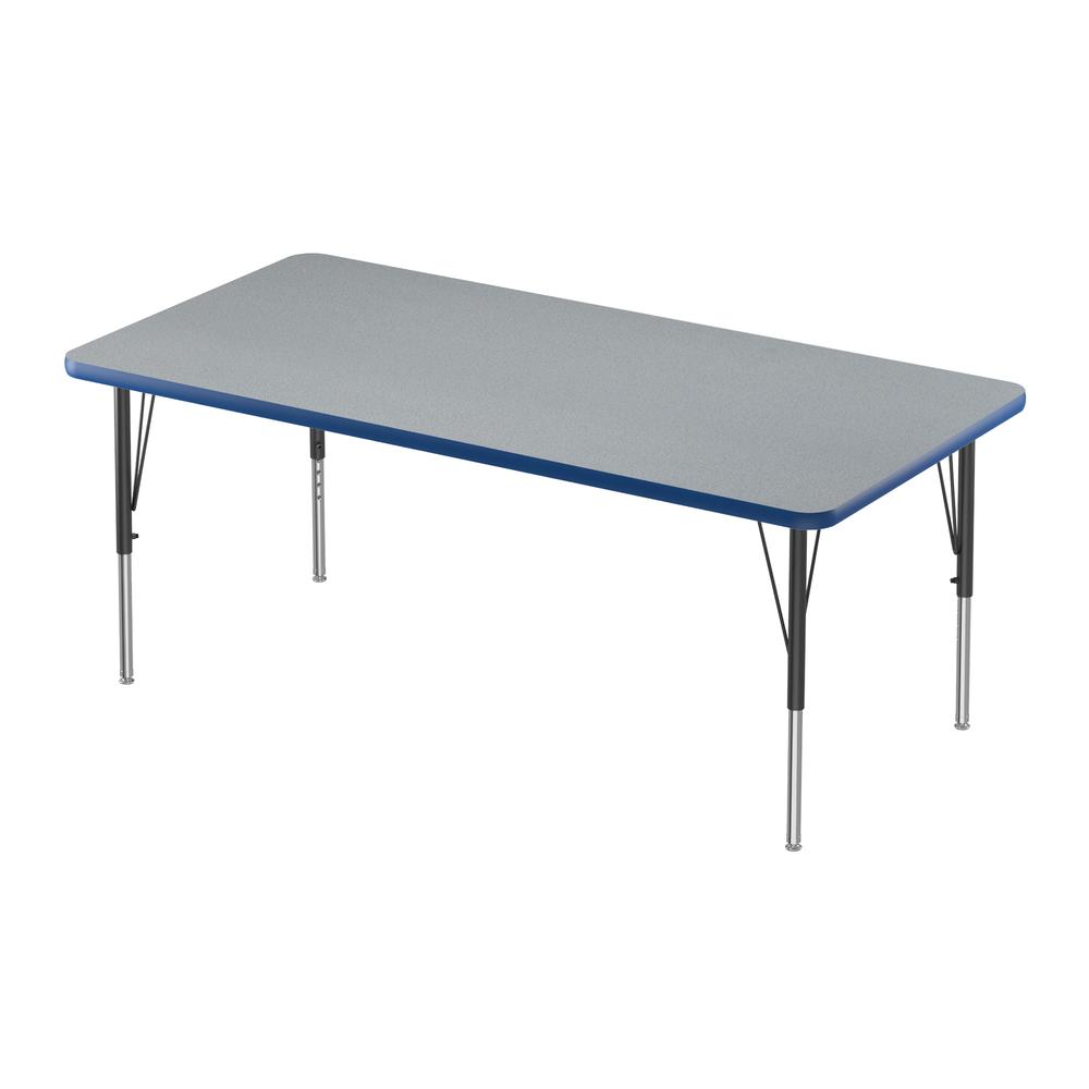Deluxe High-Pressure Top Activity Tables, 30x60", RECTANGULAR, GRAY GRANITE BLACK/CHROME. Picture 4