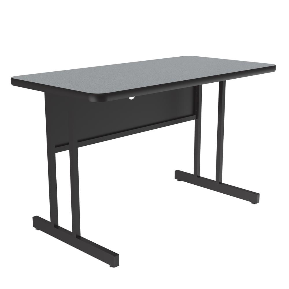 Desk Height  Deluxe HIgh-Pressure Top Computer/Student Desks , 24x48", RECTANGULAR, GRAY GRANITE BLACK. Picture 2