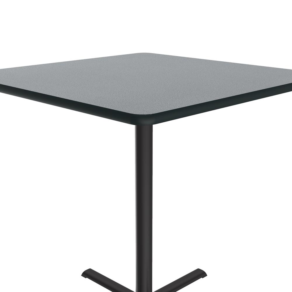 Bar Stool/Standing Height Commercial Laminate Café and Breakroom Table 36x36", SQUARE GRAY GRANITE BLACK. Picture 2
