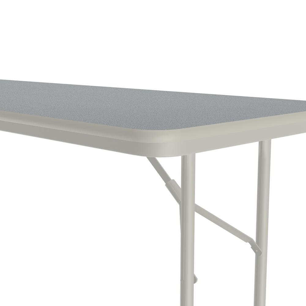 Thermal Fused Laminate Top Folding Table, 24x60" RECTANGULAR GRAY GRANITE GRAY. Picture 3