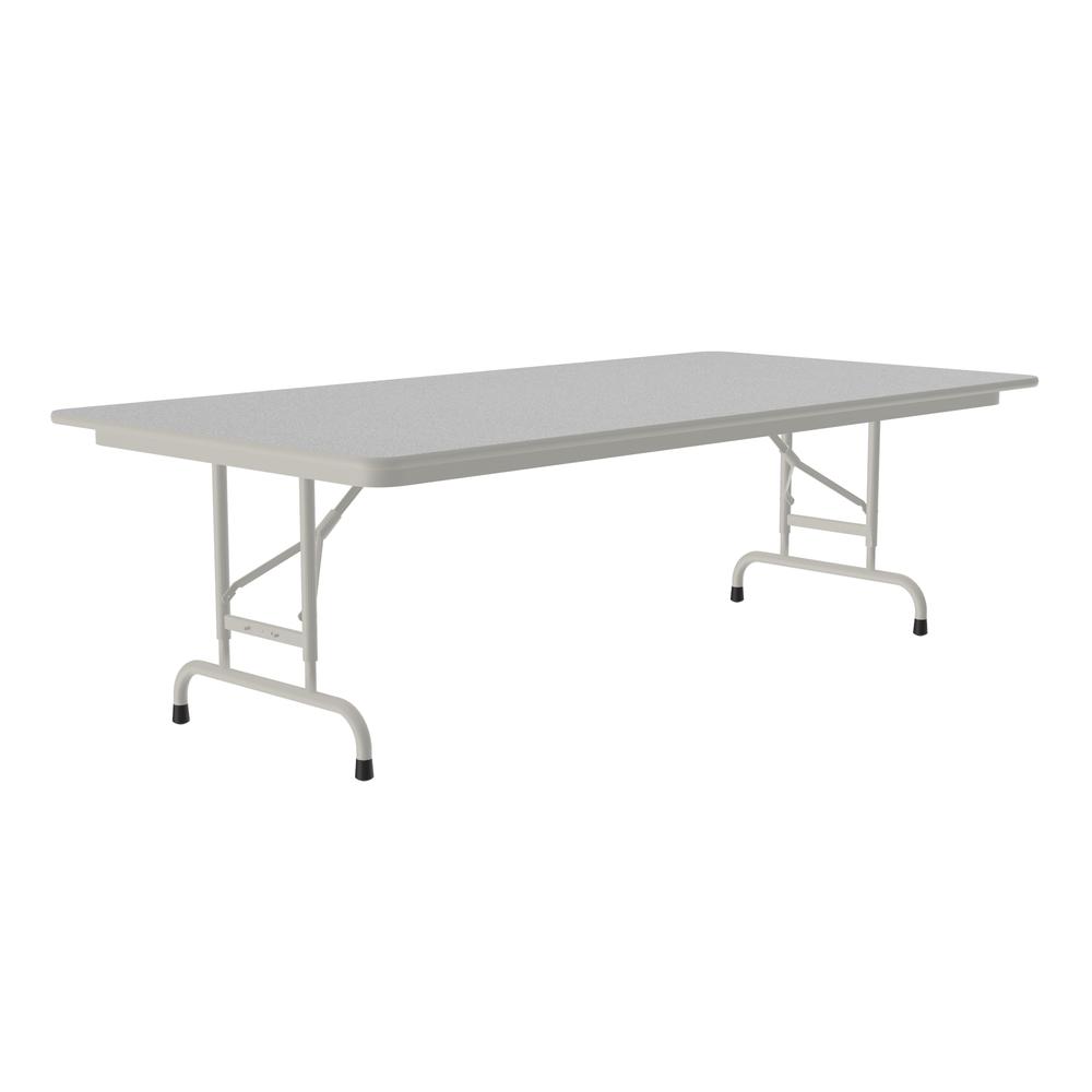 Adjustable Height Econoline Melamine Top Folding Table 36x72", RECTANGULAR GRAY GRANITE, GRAY. Picture 4