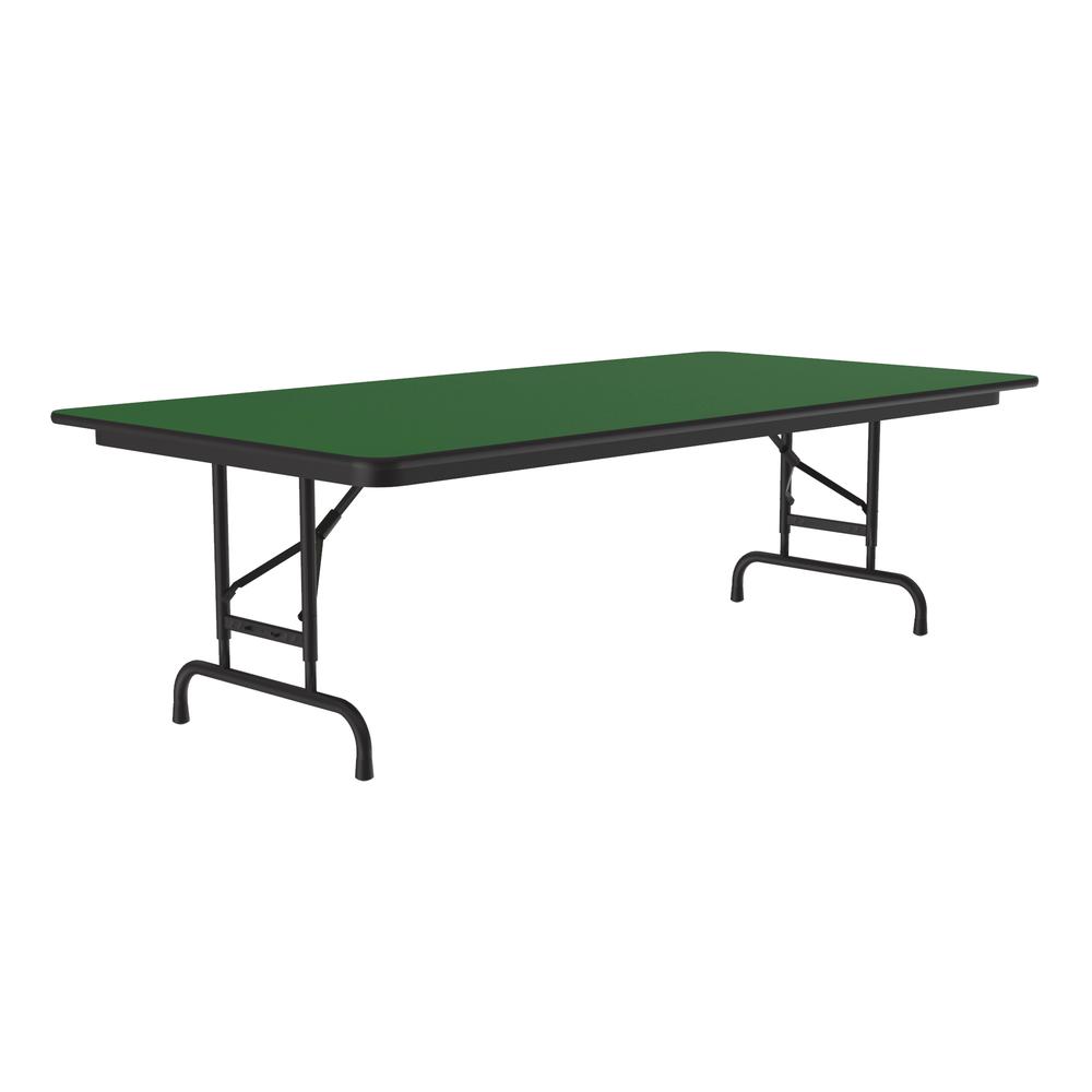 Adjustable Height High Pressure Top Folding Table 36x72", RECTANGULAR GREEN BLACK. Picture 7