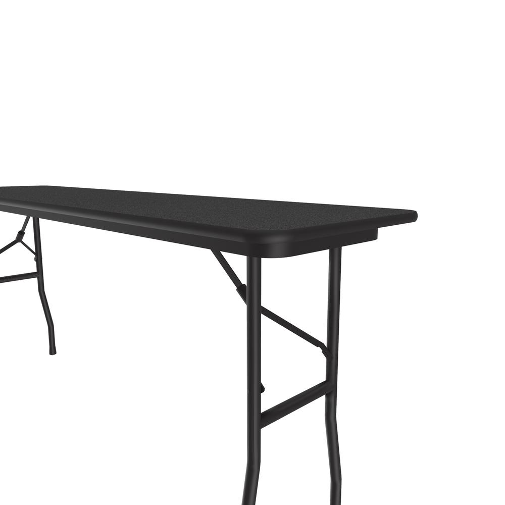 Econoline Melamine Top Folding Table, 18x72" RECTANGULAR BLACK GRANITE BLACK. Picture 1