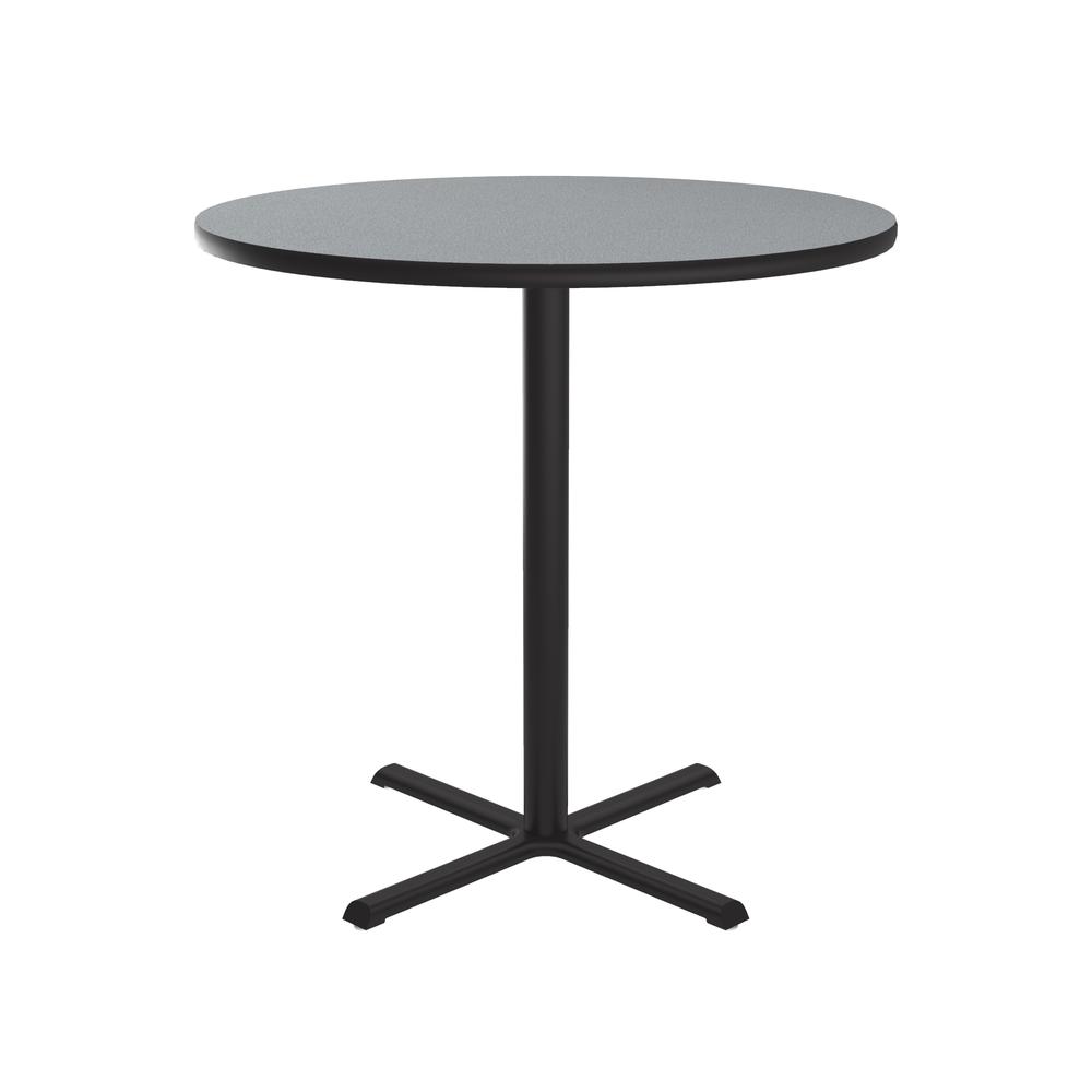 Bar Stool/Standing Height Deluxe High-Pressure Café and Breakroom Table 42x42", ROUND GRAY GRANITE BLACK. Picture 1