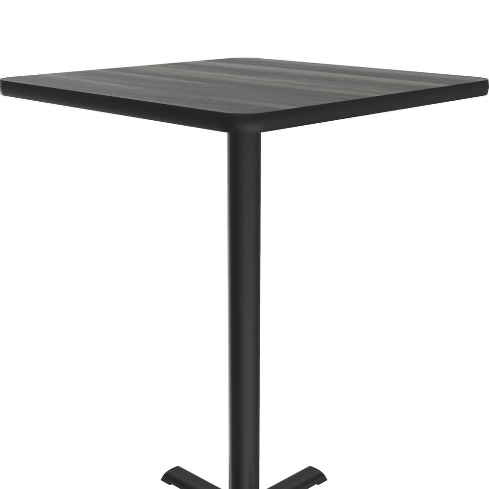 Bar Stool/Standing Height Deluxe High-Pressure Café and Breakroom Table 30x30, SQUARE, NEW ENGLAND DRIFTWOOD, BLACK. Picture 5